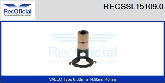 RECOFICIAL RECSSL15109.0 - Колектор, генератор vvparts.bg