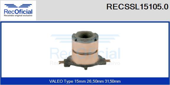 RECOFICIAL RECSSL15105.0 - Колектор, генератор vvparts.bg