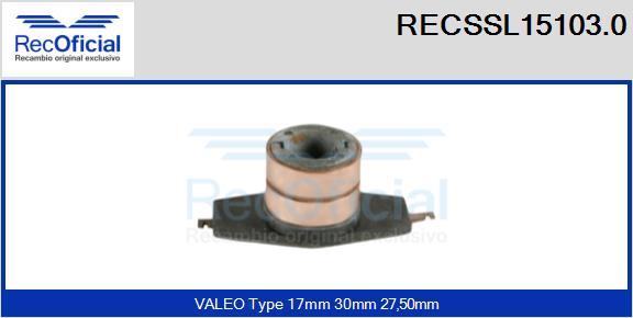 RECOFICIAL RECSSL15103.0 - Колектор, генератор vvparts.bg