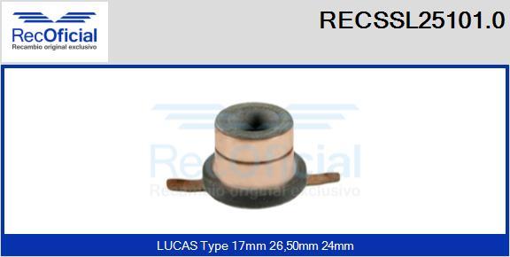 RECOFICIAL RECSSL25101.0 - Колектор, генератор vvparts.bg