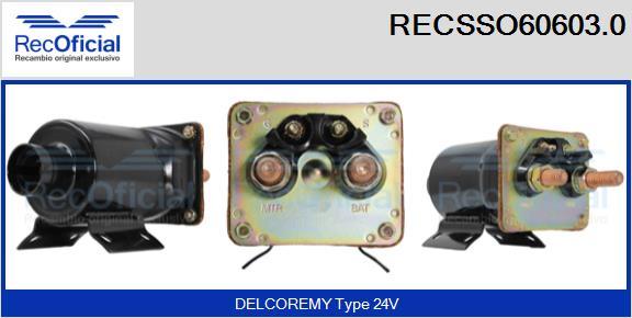 RECOFICIAL RECSSO60603.0 - Магнитен превключвател, стартер vvparts.bg