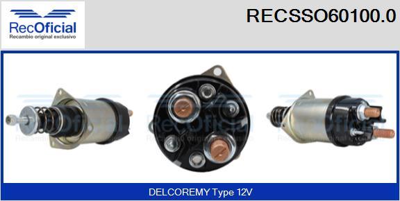 RECOFICIAL RECSSO60100.0 - Магнитен превключвател, стартер vvparts.bg