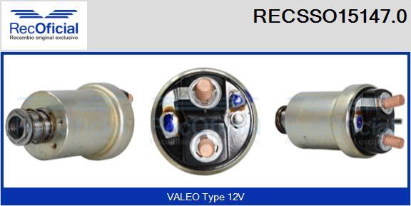RECOFICIAL RECSSO15147.0 - Магнитен превключвател, стартер vvparts.bg