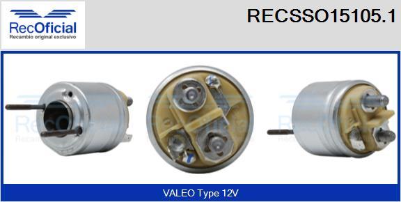 RECOFICIAL RECSSO15105.1 - Магнитен превключвател, стартер vvparts.bg
