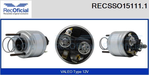 RECOFICIAL RECSSO15111.1 - Магнитен превключвател, стартер vvparts.bg