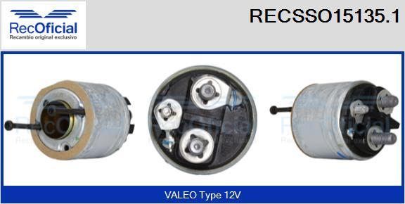 RECOFICIAL RECSSO15135.1 - Магнитен превключвател, стартер vvparts.bg