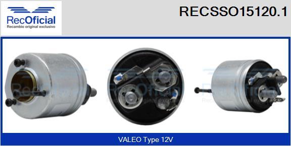 RECOFICIAL RECSSO15120.1 - Магнитен превключвател, стартер vvparts.bg