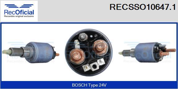 RECOFICIAL RECSSO10647.1 - Магнитен превключвател, стартер vvparts.bg
