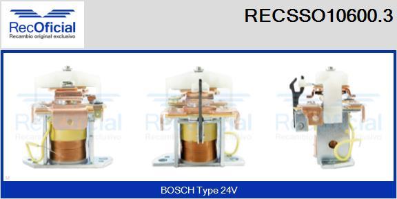 RECOFICIAL RECSSO10600.3 - Магнитен превключвател, стартер vvparts.bg