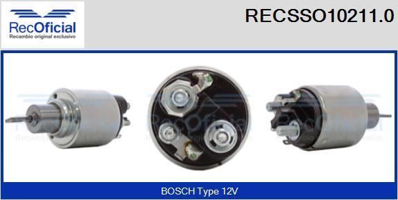 RECOFICIAL RECSSO10211.0 - Магнитен превключвател, стартер vvparts.bg