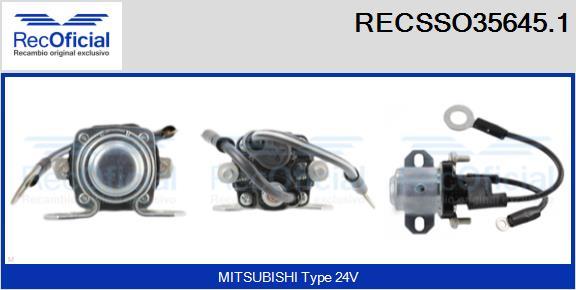 RECOFICIAL RECSSO35645.1 - Магнитен превключвател, стартер vvparts.bg