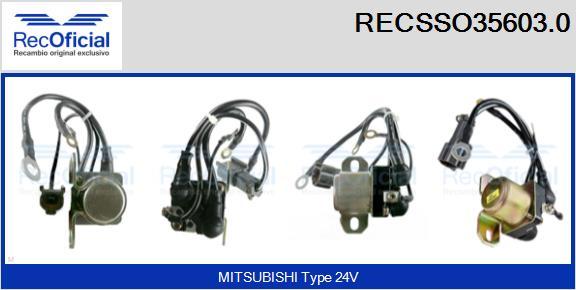 RECOFICIAL RECSSO35603.0 - Магнитен превключвател, стартер vvparts.bg