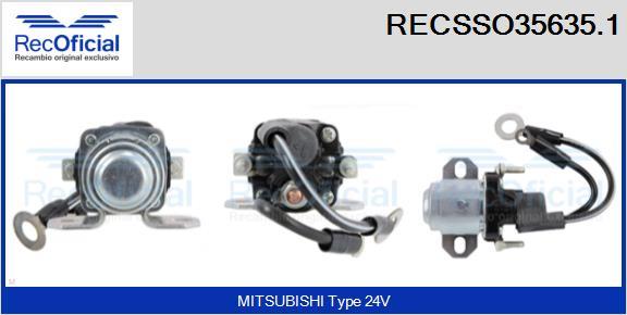 RECOFICIAL RECSSO35635.1 - Магнитен превключвател, стартер vvparts.bg