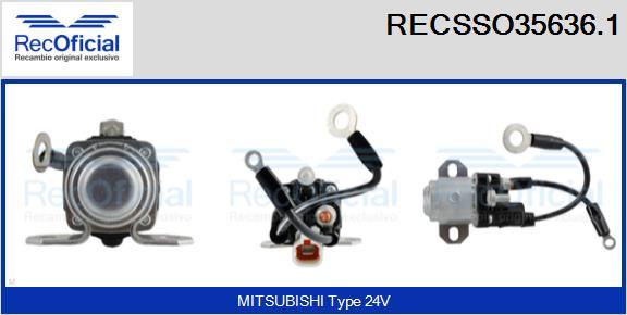 RECOFICIAL RECSSO35636.1 - Магнитен превключвател, стартер vvparts.bg