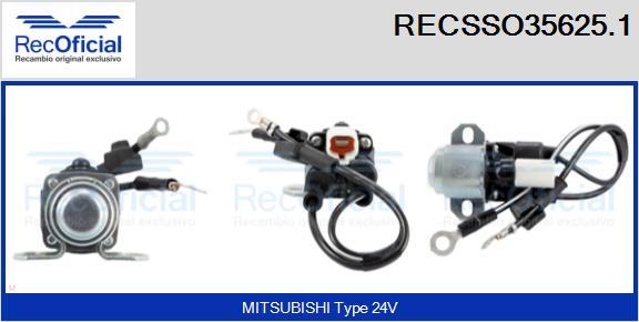 RECOFICIAL RECSSO35625.1 - Магнитен превключвател, стартер vvparts.bg