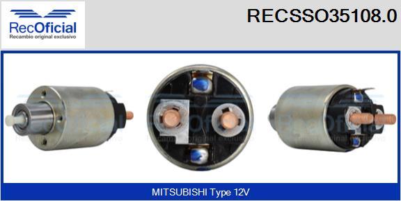 RECOFICIAL RECSSO35108.0 - Магнитен превключвател, стартер vvparts.bg