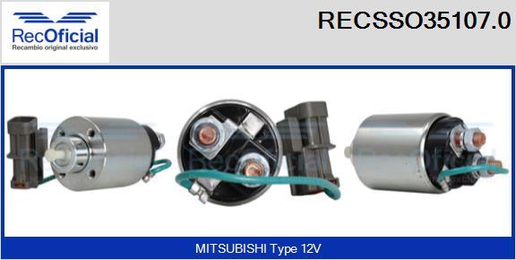 RECOFICIAL RECSSO35107.0 - Магнитен превключвател, стартер vvparts.bg