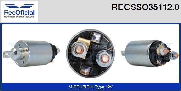 RECOFICIAL RECSSO35112.0 - Магнитен превключвател, стартер vvparts.bg