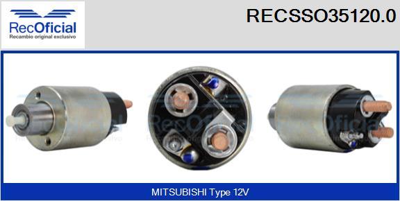 RECOFICIAL RECSSO35120.0 - Магнитен превключвател, стартер vvparts.bg