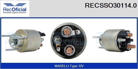 RECOFICIAL RECSSO30114.0 - Магнитен превключвател, стартер vvparts.bg