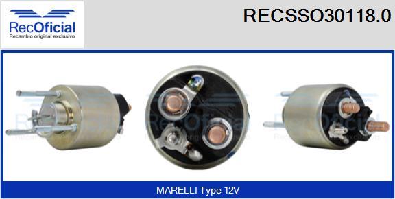 RECOFICIAL RECSSO30118.0 - Магнитен превключвател, стартер vvparts.bg