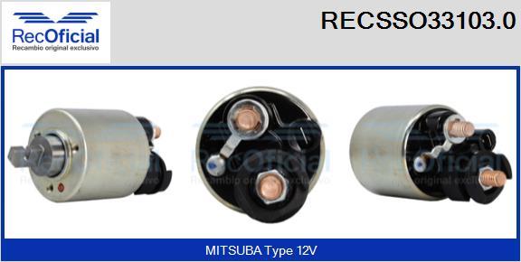 RECOFICIAL RECSSO33103.0 - Магнитен превключвател, стартер vvparts.bg