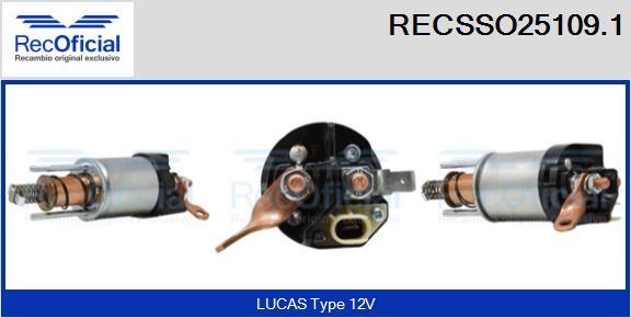 RECOFICIAL RECSSO25109.1 - Магнитен превключвател, стартер vvparts.bg