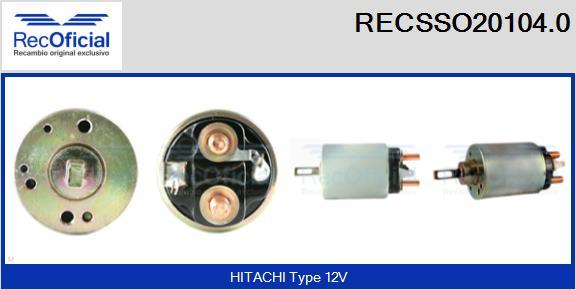 RECOFICIAL RECSSO20104.0 - Магнитен превключвател, стартер vvparts.bg