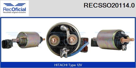 RECOFICIAL RECSSO20114.0 - Магнитен превключвател, стартер vvparts.bg