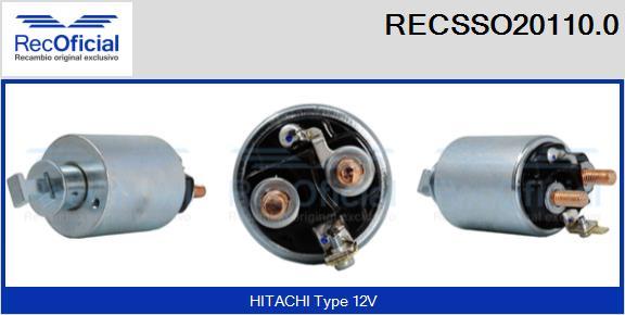 RECOFICIAL RECSSO20110.0 - Магнитен превключвател, стартер vvparts.bg