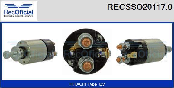 RECOFICIAL RECSSO20117.0 - Магнитен превключвател, стартер vvparts.bg