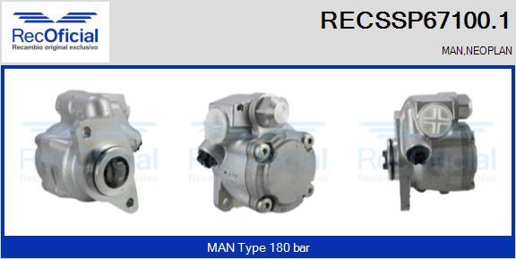 RECOFICIAL RECSSP67100.1 - Хидравлична помпа, кормилно управление vvparts.bg