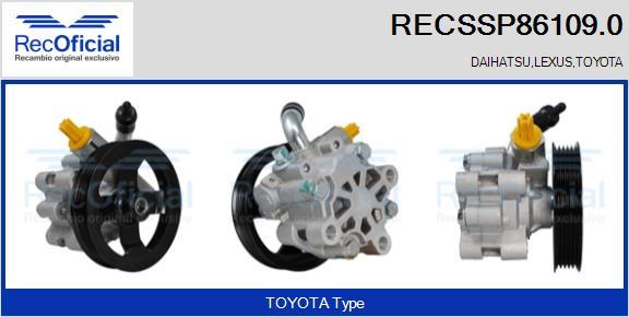 RECOFICIAL RECSSP86109.0 - Хидравлична помпа, кормилно управление vvparts.bg