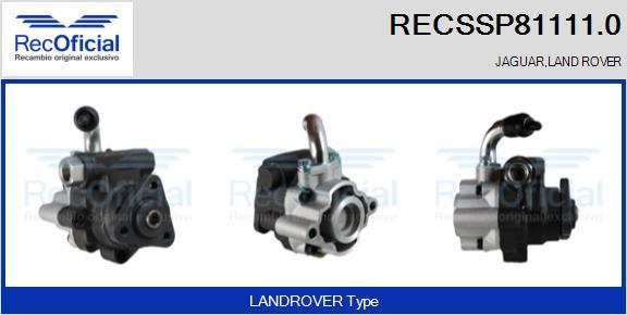 RECOFICIAL RECSSP81111.0 - Хидравлична помпа, кормилно управление vvparts.bg