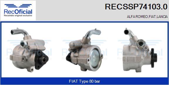 RECOFICIAL RECSSP74103.0 - Хидравлична помпа, кормилно управление vvparts.bg