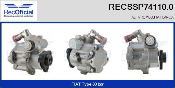 RECOFICIAL RECSSP74110.0 - Хидравлична помпа, кормилно управление vvparts.bg