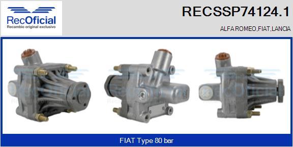 RECOFICIAL RECSSP74124.1 - Хидравлична помпа, кормилно управление vvparts.bg