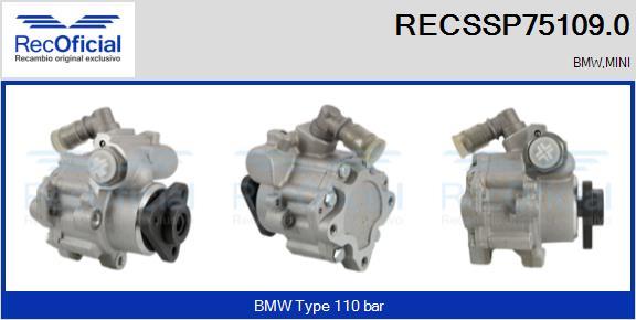 RECOFICIAL RECSSP75109.0 - Хидравлична помпа, кормилно управление vvparts.bg