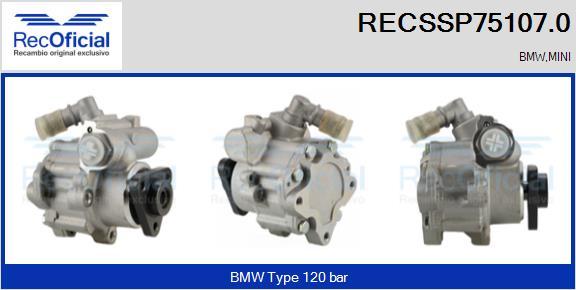 RECOFICIAL RECSSP75107.0 - Хидравлична помпа, кормилно управление vvparts.bg