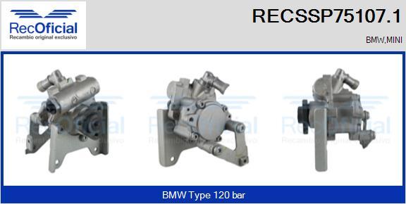 RECOFICIAL RECSSP75107.1 - Хидравлична помпа, кормилно управление vvparts.bg