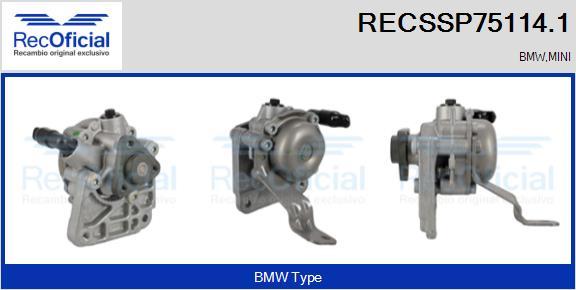 RECOFICIAL RECSSP75114.1 - Хидравлична помпа, кормилно управление vvparts.bg