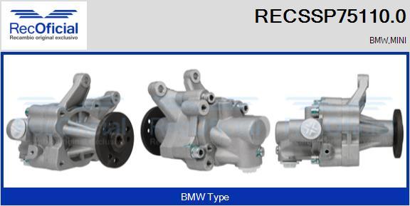 RECOFICIAL RECSSP75110.0 - Хидравлична помпа, кормилно управление vvparts.bg