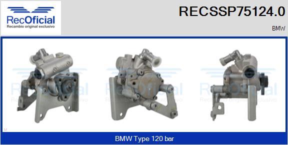 RECOFICIAL RECSSP75124.0 - Хидравлична помпа, кормилно управление vvparts.bg