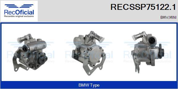 RECOFICIAL RECSSP75122.1 - Хидравлична помпа, кормилно управление vvparts.bg