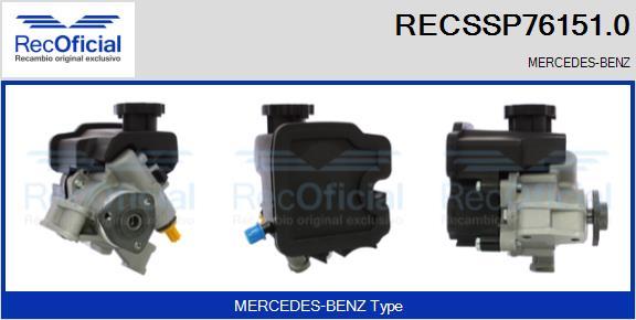 RECOFICIAL RECSSP76151.0 - Хидравлична помпа, кормилно управление vvparts.bg