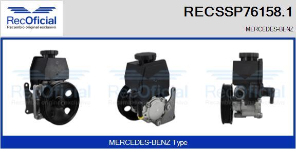 RECOFICIAL RECSSP76158.1 - Хидравлична помпа, кормилно управление vvparts.bg