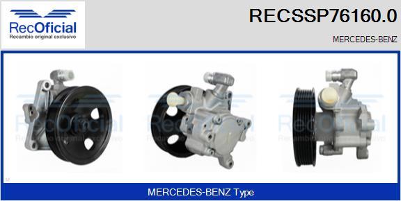 RECOFICIAL RECSSP76160.0 - Хидравлична помпа, кормилно управление vvparts.bg