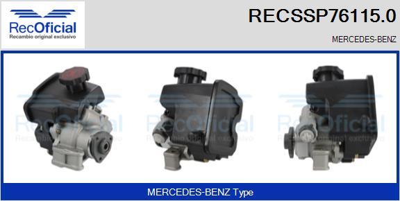 RECOFICIAL RECSSP76115.0 - Хидравлична помпа, кормилно управление vvparts.bg