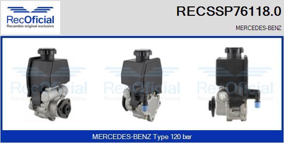 RECOFICIAL RECSSP76118.0 - Хидравлична помпа, кормилно управление vvparts.bg