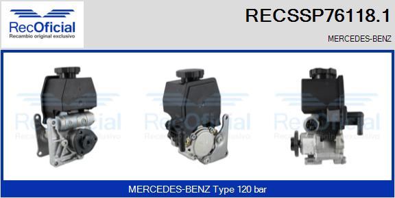 RECOFICIAL RECSSP76118.1 - Хидравлична помпа, кормилно управление vvparts.bg